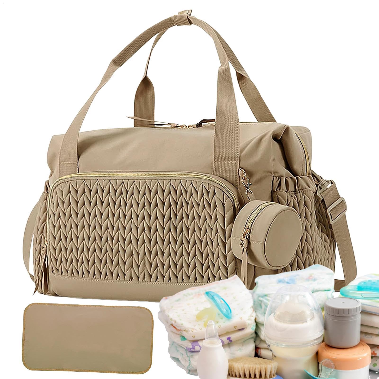Borsa per pannolini da viaggio, borsa a tracolla, borsa per pannolini per bambini, grande capacità con ciuccio, borsa per il lavoro portatile, zaino, accessori per bambini per la casa, i viaggi