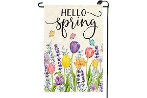 Spring Tulip Lavender Garden Flag 12 x 18 Inch Double Sided Seasonal...