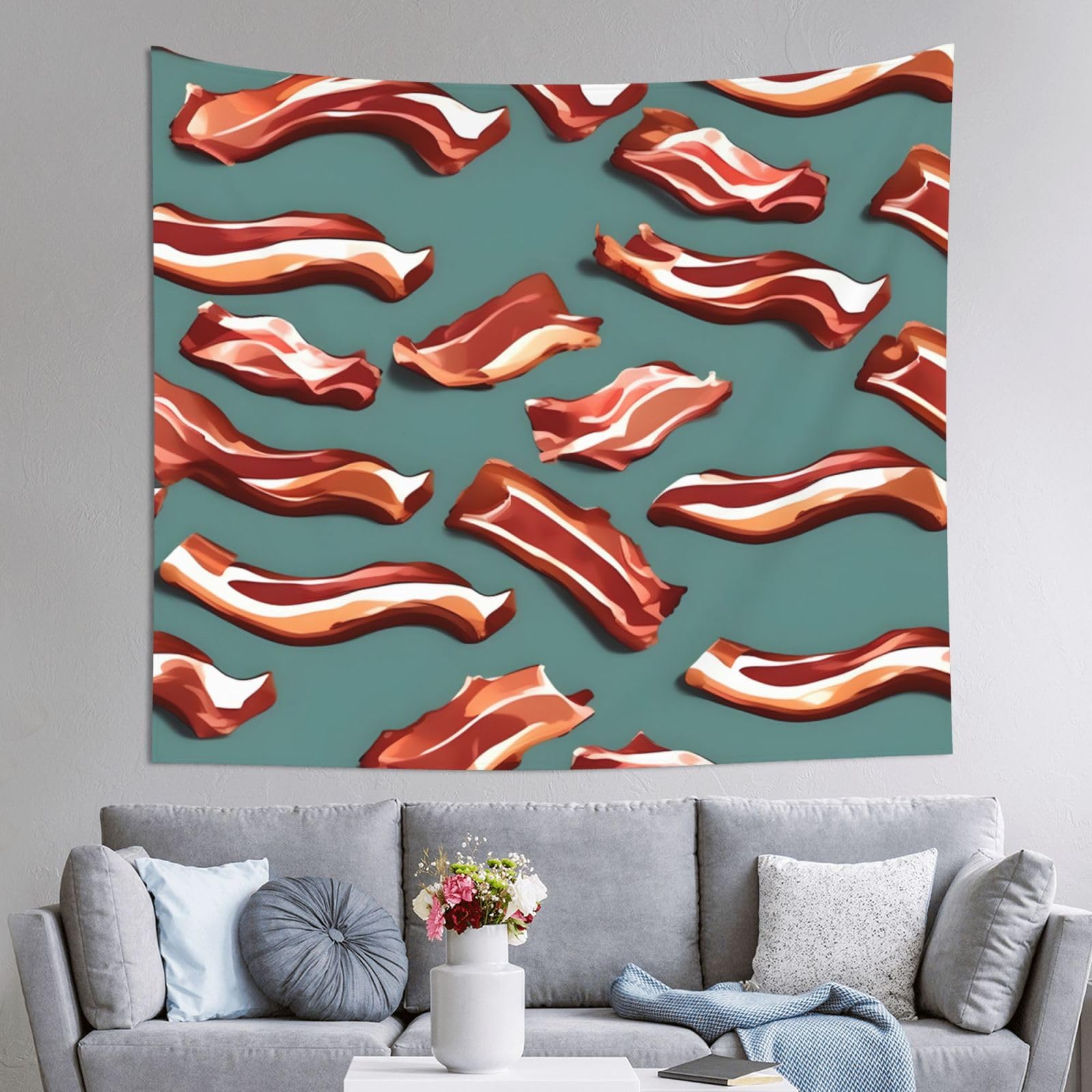 Decoración moderna con el tapiz de bacon EdWal de 152x130 cm para tu sofá 8