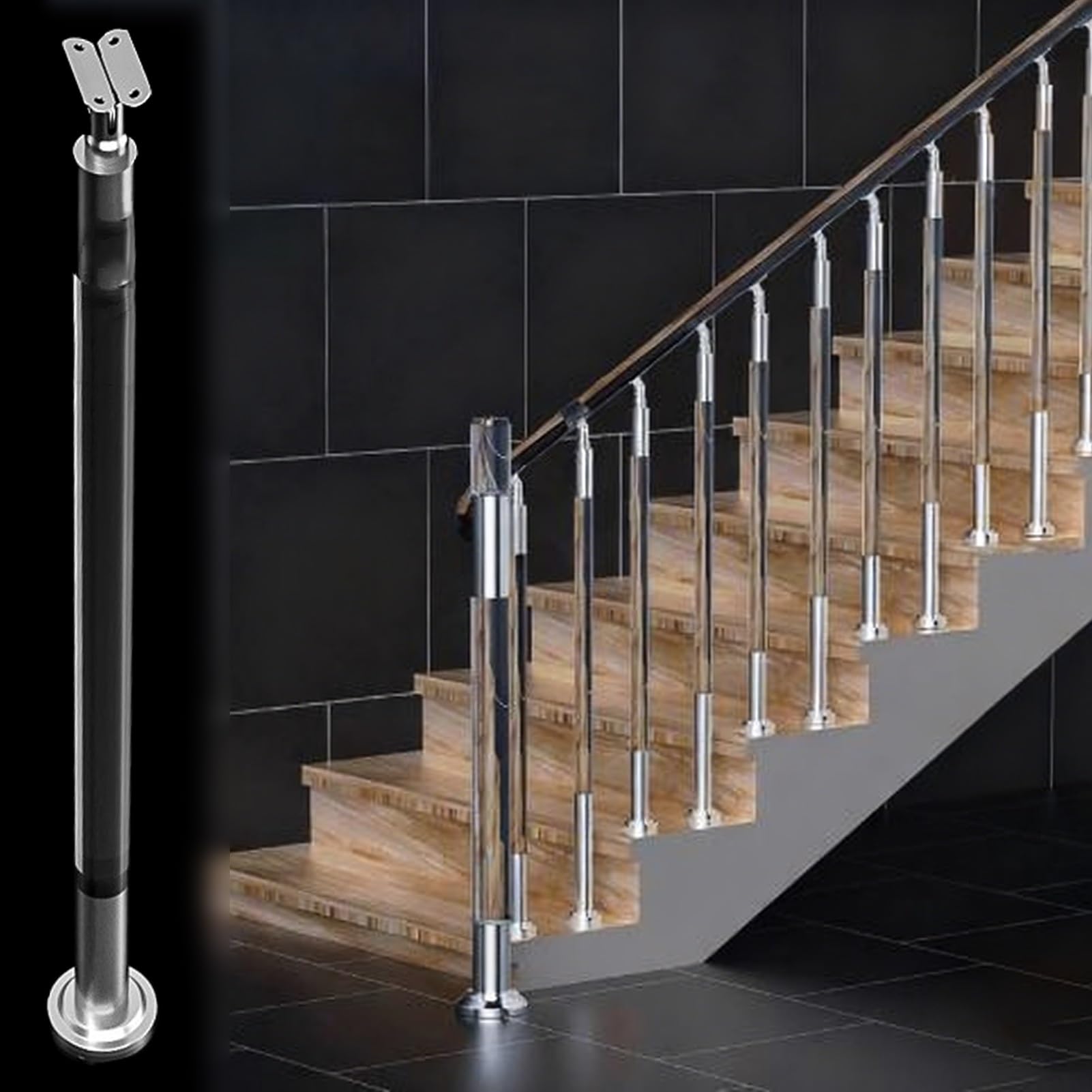 Poteaux de balustrade d'extérieur pour escalier de jardin et terrasse