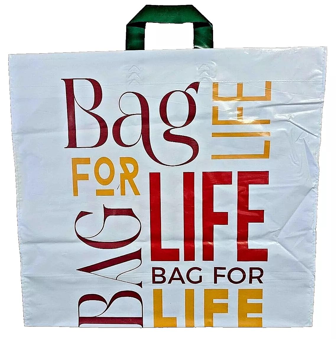 EPOSGEAR 18" x 18" Strong Reusable Bag For Life Flexi-Loop Handle Carrier Bags - 7" Gusset (250)