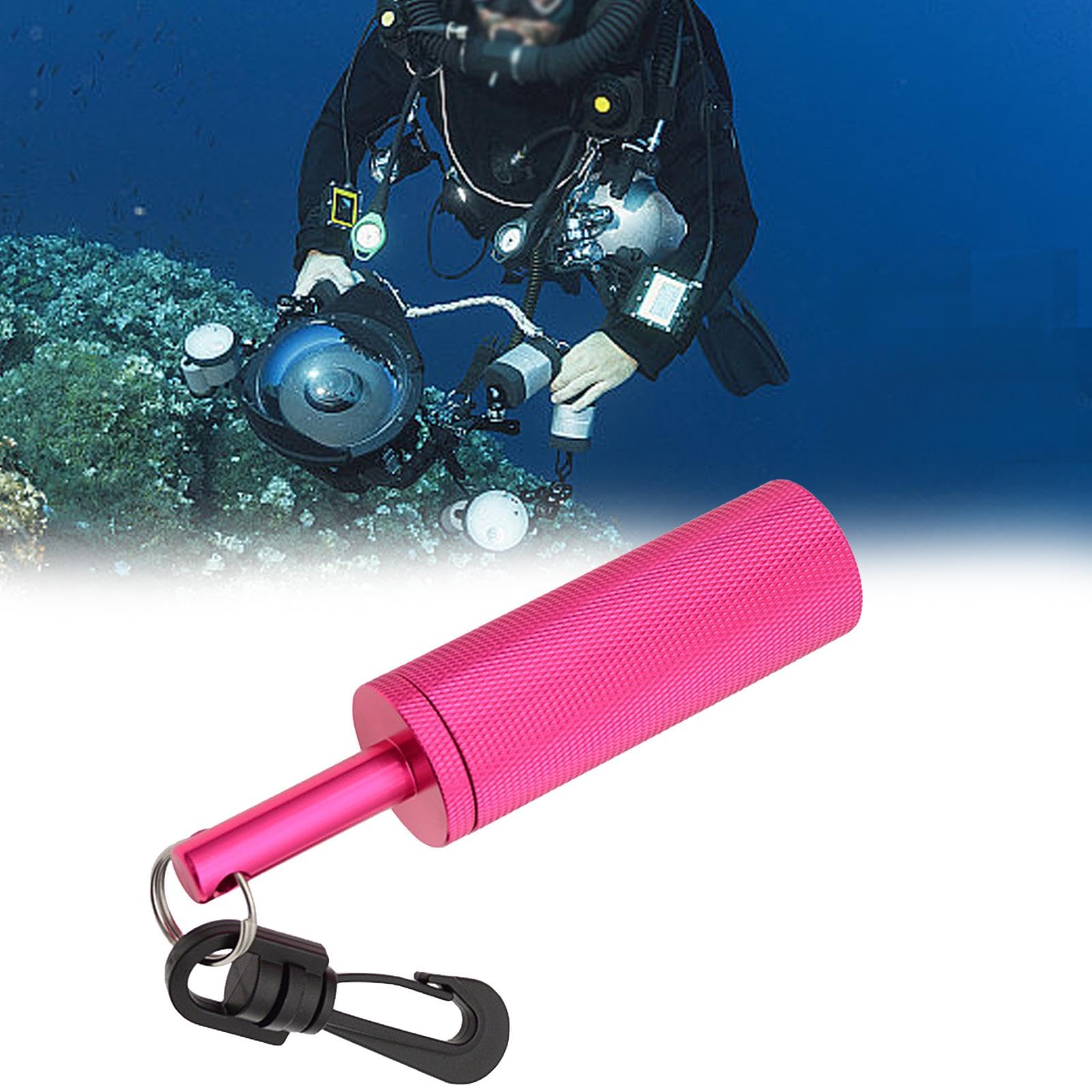 rockible Bâton de Hochet de Plongée avec Raccords de Shaker à Clip Générateur de Bruit de Plongeur Portatif Cloche à Anneau Pratique Pointeur de Plongée