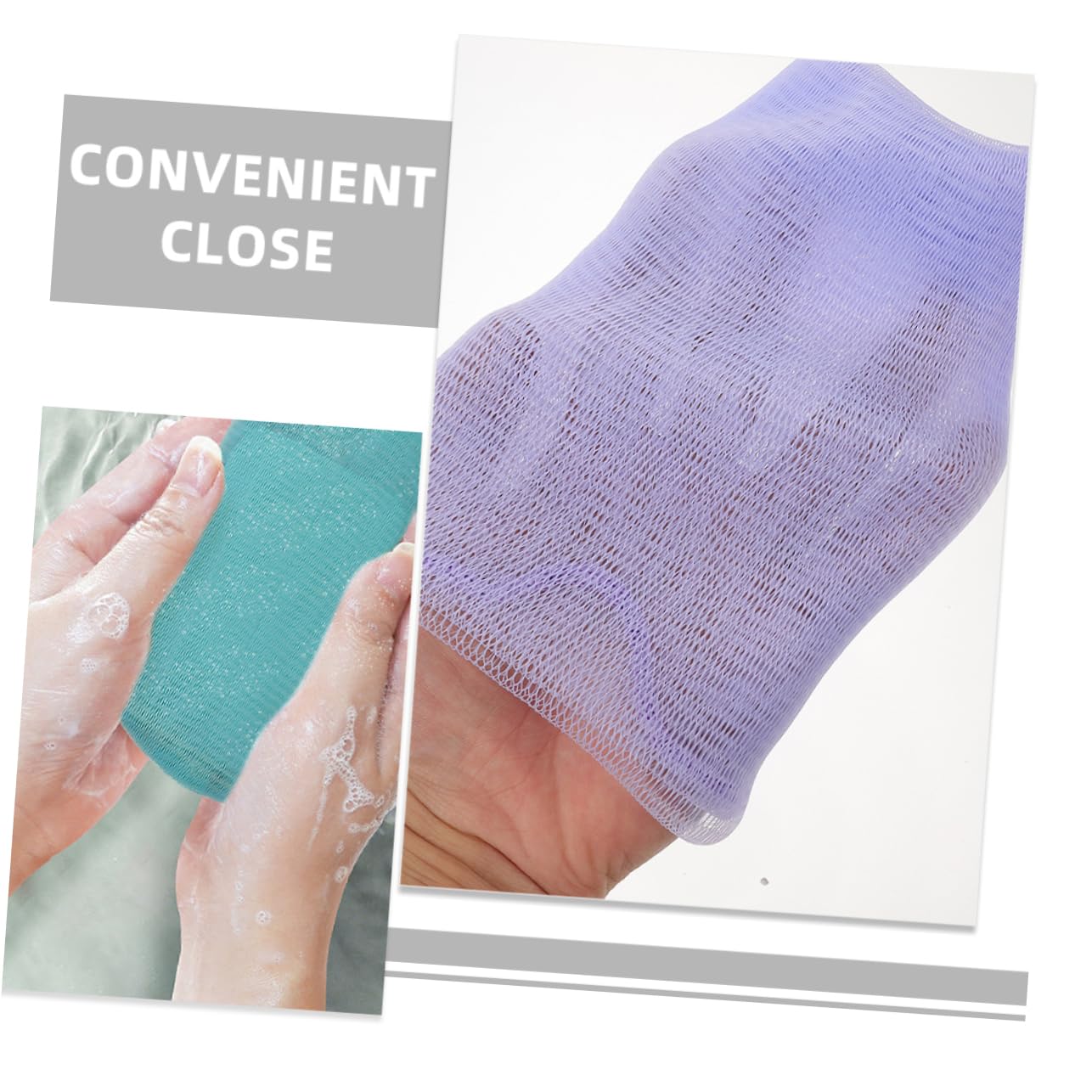 FRCOLOR 4Pcs Soap Bar Pouch Durable Pe Net Bags for Easy Foaming and Storage for Shampoo and Bath Soap Reusable Face Cleanser Pouches for Family Use