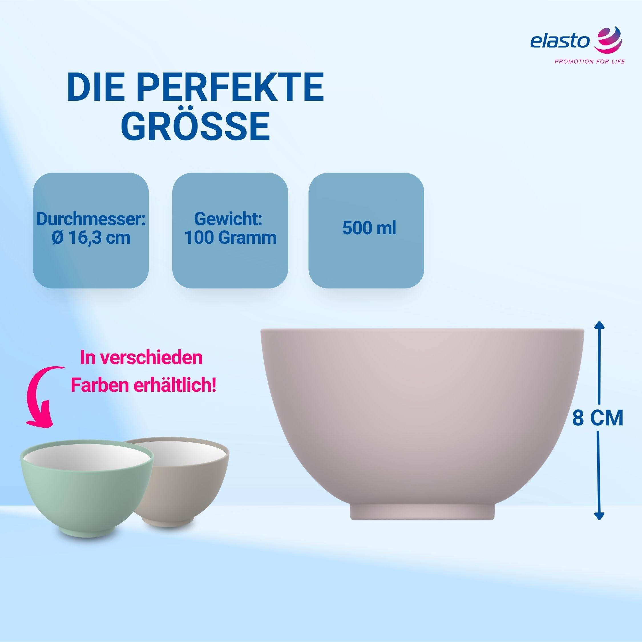 Müslischale 4er Set aus Kunststoff 500 ml - Schale 8 x Ø 14 cm in Flieder