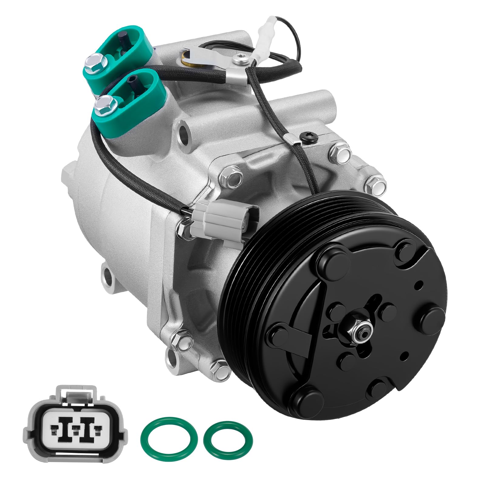 BDFHYK 77613 Air Conditioning AC Compressor with Clutch Compatible with Acura EL 2001-2005, Compatible with Honda Civic 2002 2003 2004 2005, 1.7L l4, Replaces 78613, 1521923, 1522071