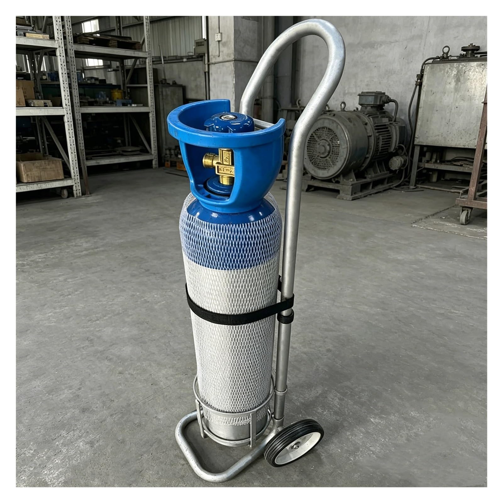 MZZKFC Aluminum Alloy Gas Cylinder Storage Rack，Gas Cylinder Dolly with 2 Casters, 4.7 4.9 5.7 6.2 6.6 9.3in Dia, 3.4ft Adjustable Mobile Cylinder Bracket(12.5cm/4.9")