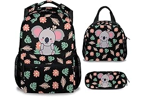 Fun-Filled Koala Backpack, School-Ready with Lunch Box and Pencil Case