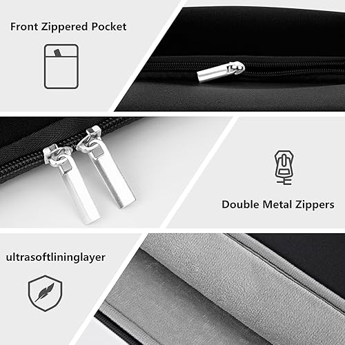 Miniatura 3 de MicaYoung Funda para laptop de 11 a 11.6 pulgadas, a prueba de golpes, funda protectora acolchada para computadora con bolsillo, compatible con