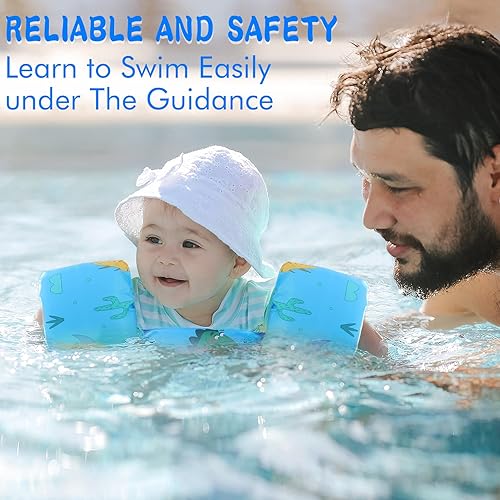 Miniatura 6 de Chaleco de natación para niños pequeños con correa ajustable, flotadores para piscina, aprender a nadar, equipo de entrenamiento de natación de
