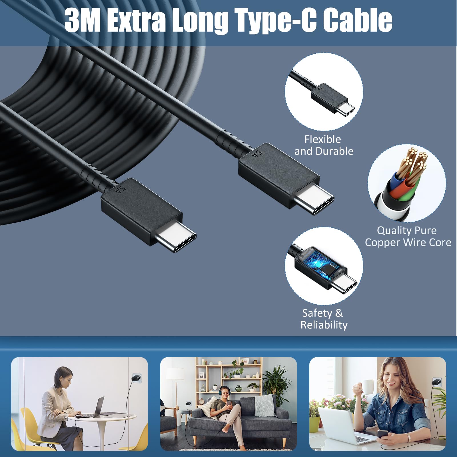USB C Ladegerät 2er-Pack 25W Schnellladegerät Netzteil Ladekabel Type C Schnellladekabel Handy Stecker Adapter für Samsung Galaxy S26 /S25/S24/S23/S22/S21/S20/S10/iPhone 17 16 15 Pro Max Air 3M