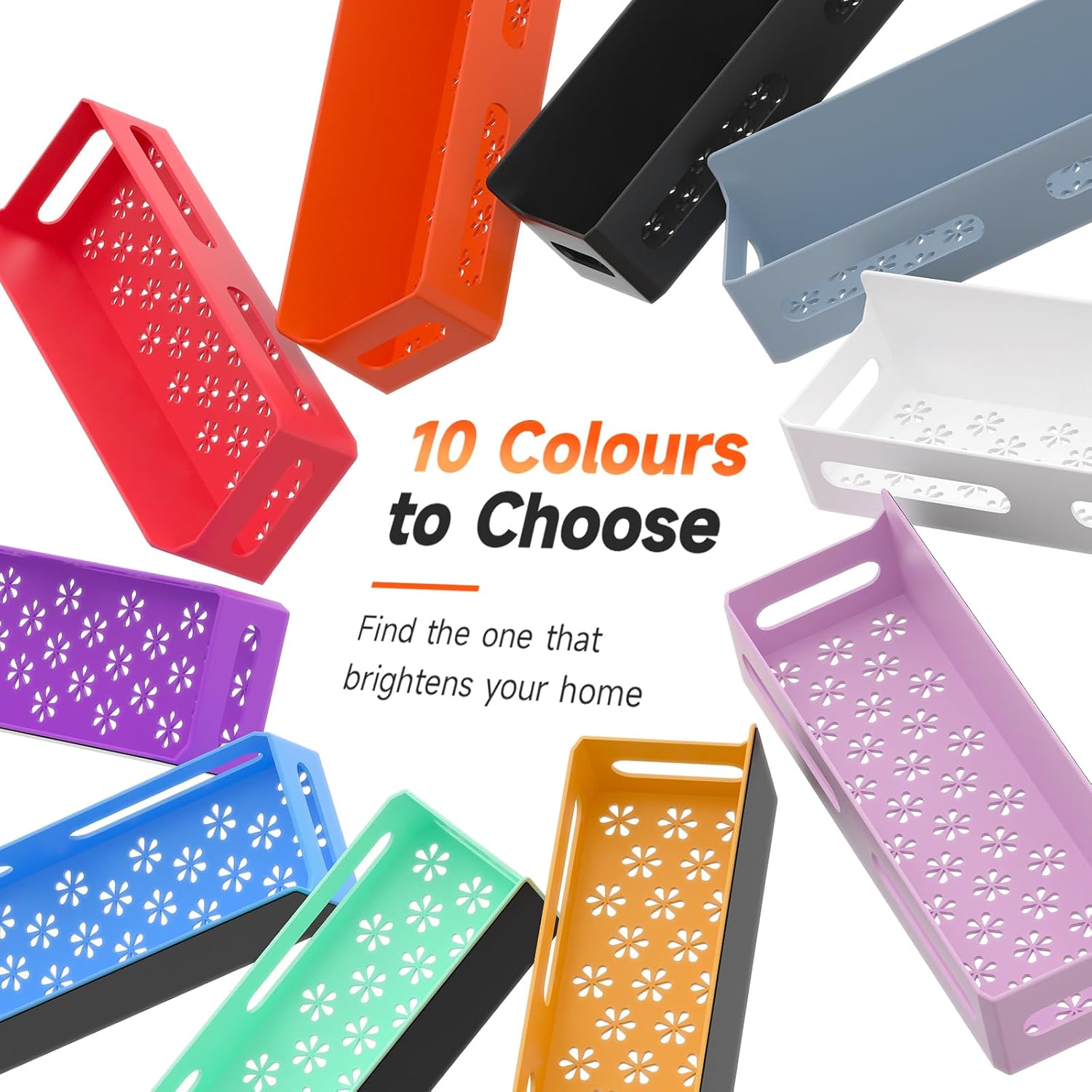 4 Pack Strong Magnetic Spice Rack for Refrigerator, Multipurpose Magnetic Shelf for Fridge with 4 Hooks for kitchen and Bathroom Organization, Black - Image 8