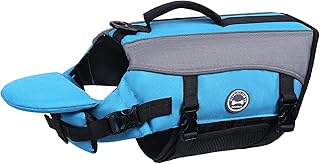 Vivaglory, Dog Life Jacket, Float Coat, Water Sports Swim Aid for Dogs, Pets, With Handle and Reflectors, m, blue product image
