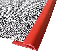 Vista 6 de MBROS Tira de borde de alfombra extra larga, tira de umbral de suelo autoadhesiva cortable para puerta, azulejo de madera a alfombra