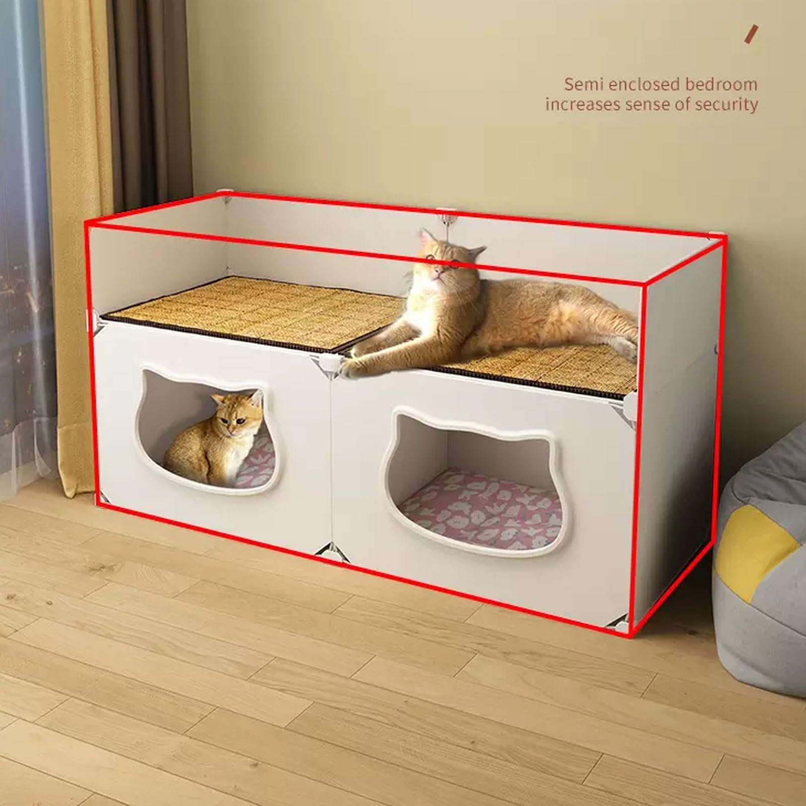 Amazon.co.jp: 屋内用猫コンドミニアム - 半閉鎖型ユニバーサル
