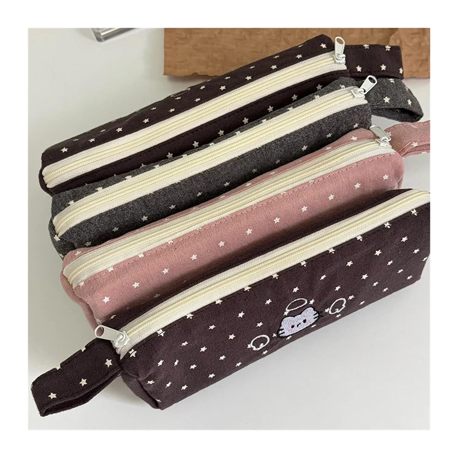 Astuccio con stampa gatto for studenti | Stile Ins, custodia multiuso for trucchi/cancelleria, portatile, regalo for il rientro a scuola(S1)