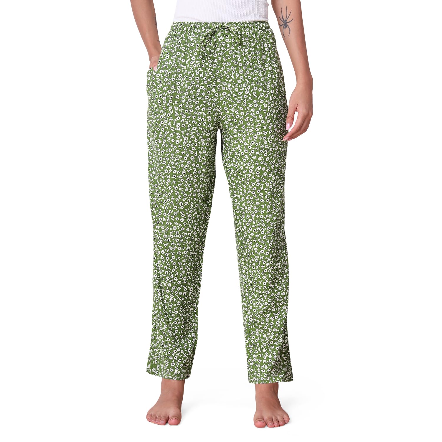 urban scottish Women Printed Pyjama with Side Pockets-picture-33