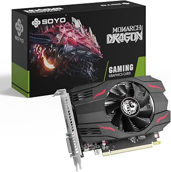 SOYO AMD Radeon RX 550 4G GDDR5 Gaming Graphics Card,HDMI/DP/DVI Port | 128-Bit 640SP GPU with HDMI/DisplayPort/DVI Triple Display Output, Single Fan Cooling Video Card, Supports Windows 11/10/7