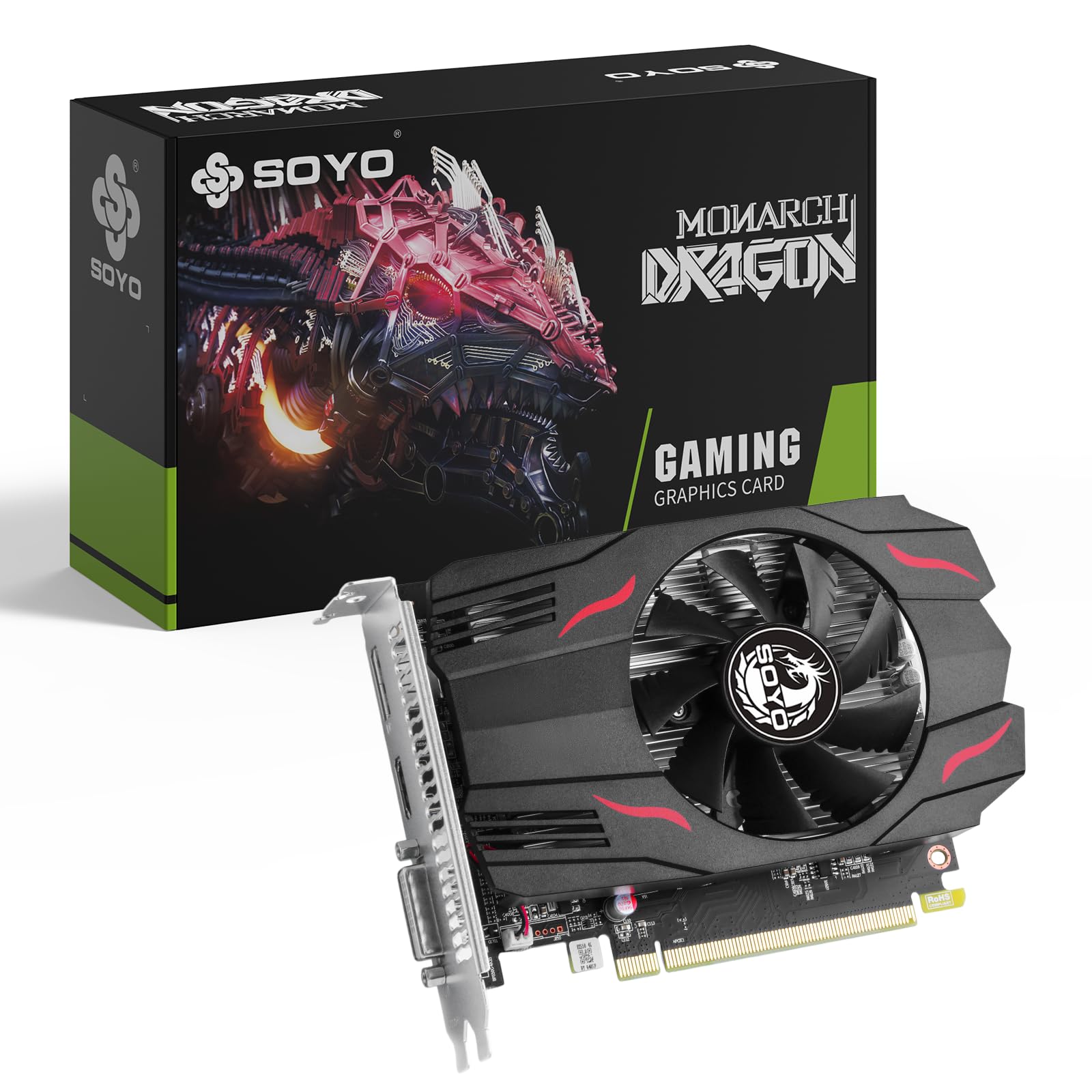 SOYO AMD Radeon RX 550 4G GDDR5 Gaming Graphics Card,HDMI/DP/DVI Port
