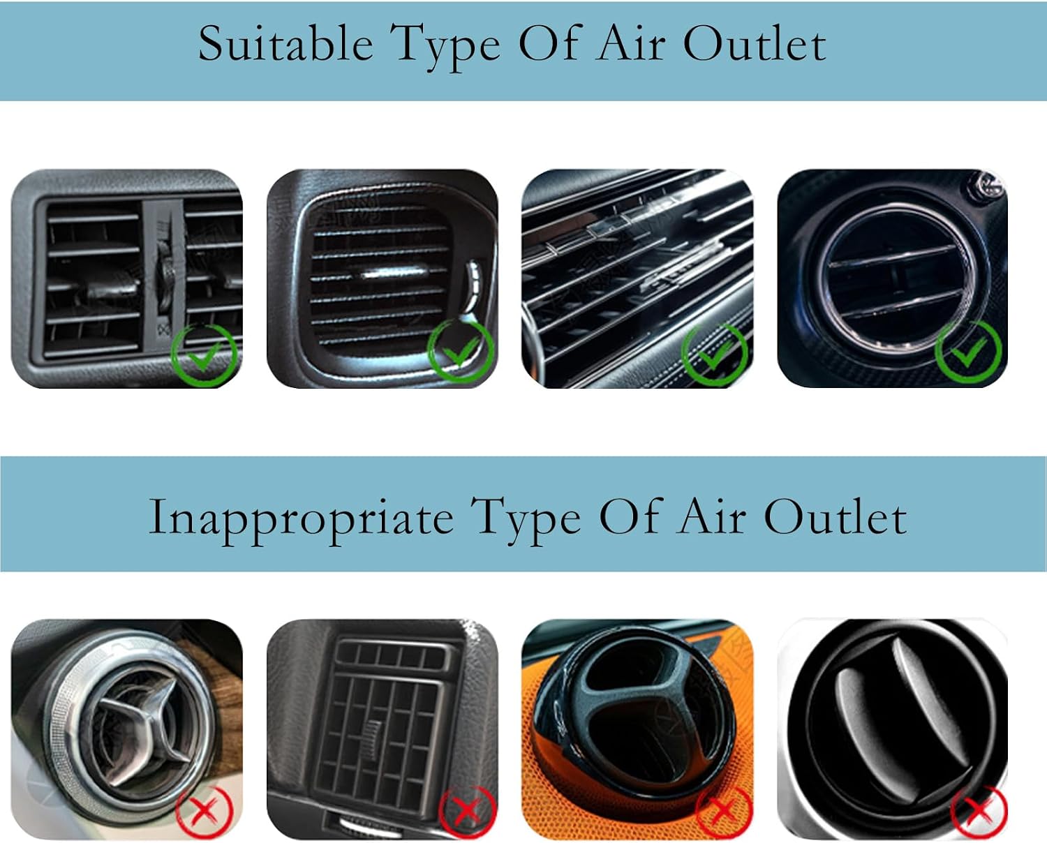 Car Air Vent Trim Decorative Strips, Sandblasted Texture PVC Soft U-Clip Design, 10PCS Multi-Color Custom Fit Automotive Vent Covers, No Tools Installation, DIY Car Interior Accessories image 5