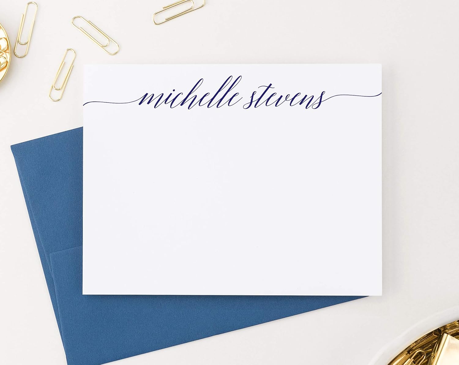 Personalized Stationary with Envelopes, FLAT OR FOLDED NOTE CARDS, Script Personalized Stationery for Women, Personalized Note Card Set, Your choice of Colors and Quantity