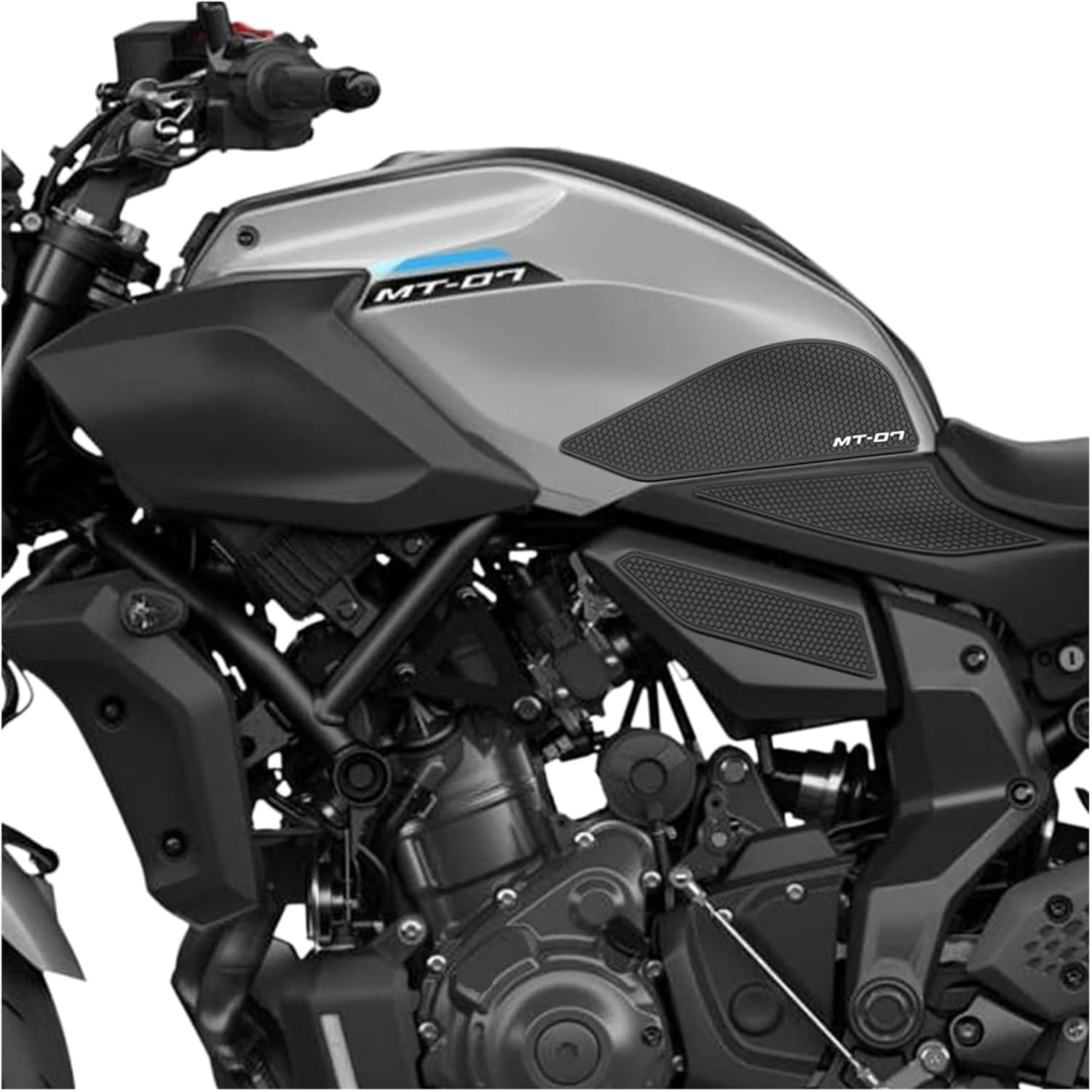 Motorcycle Tank Sticker Motorcycle Gas Fuel Tank Rubber Sticker Knee Anti-Skid Pad Protect Decal for YA&MAHA MT-07 2025-2026.
