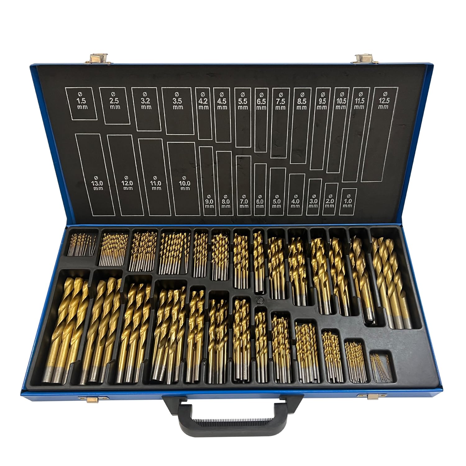 230-teilig Metallbohrer Set Metallbohrersortiment HSS geschliffen,Split Point Handbohrmaschine Spiralbohrer Bohrersets Profi-Steinbohrersatz,Bohren in Edelstahl/Stahl/Holz/Gusseisen/Aluminium