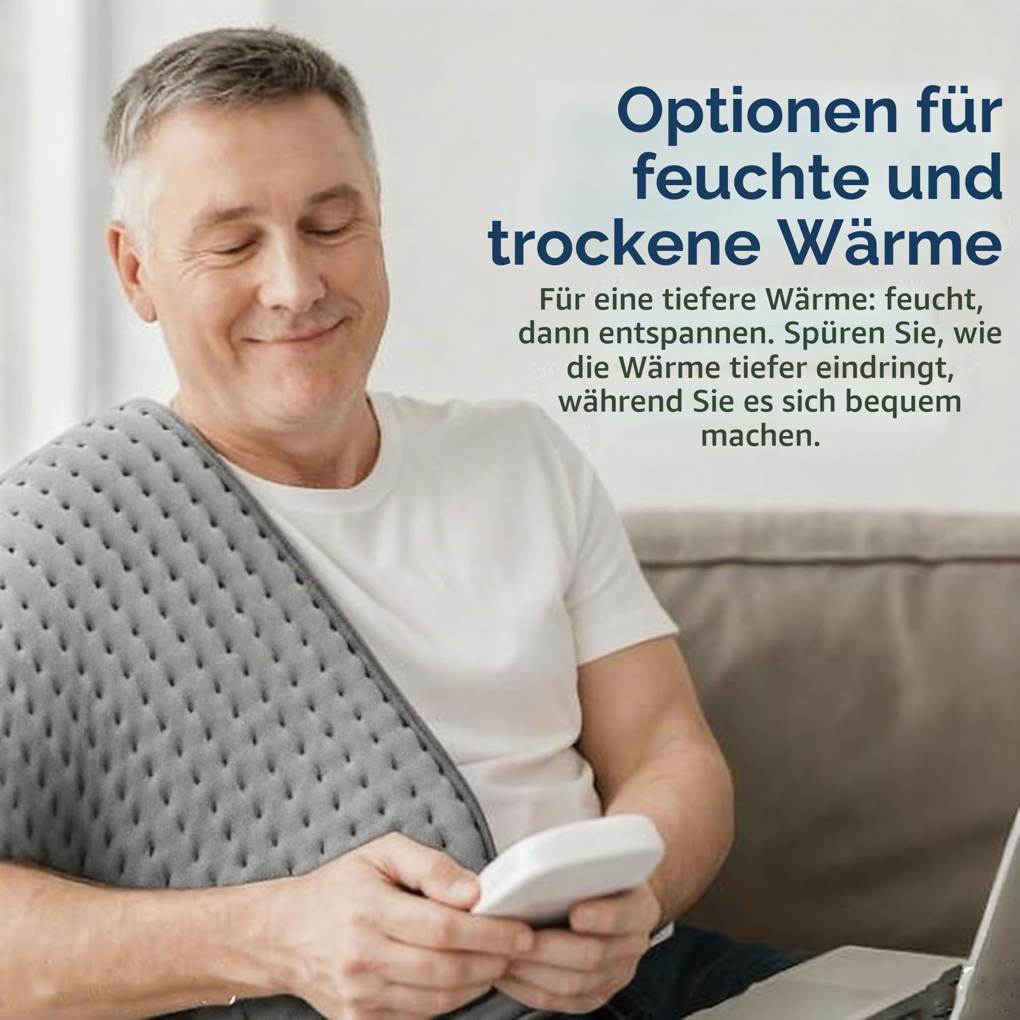 XXXL-Heizkissen, 100 x 50 cm Extra großes Wärmekissen für Rücken Bauch und Beine, Sicherheits- elektrisch heizmatte, schnelles Aufheizen, 10 Temperaturstufen, Abschaltautomatik und Überhitzungsschutz