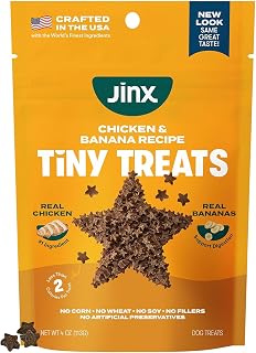 Jinx Chicken & Banana Dog Training Treats - All-Natural Low-Calorie Mini Bites with Cage-Free Chicken for Puppies, Adults & Seniors, 4oz