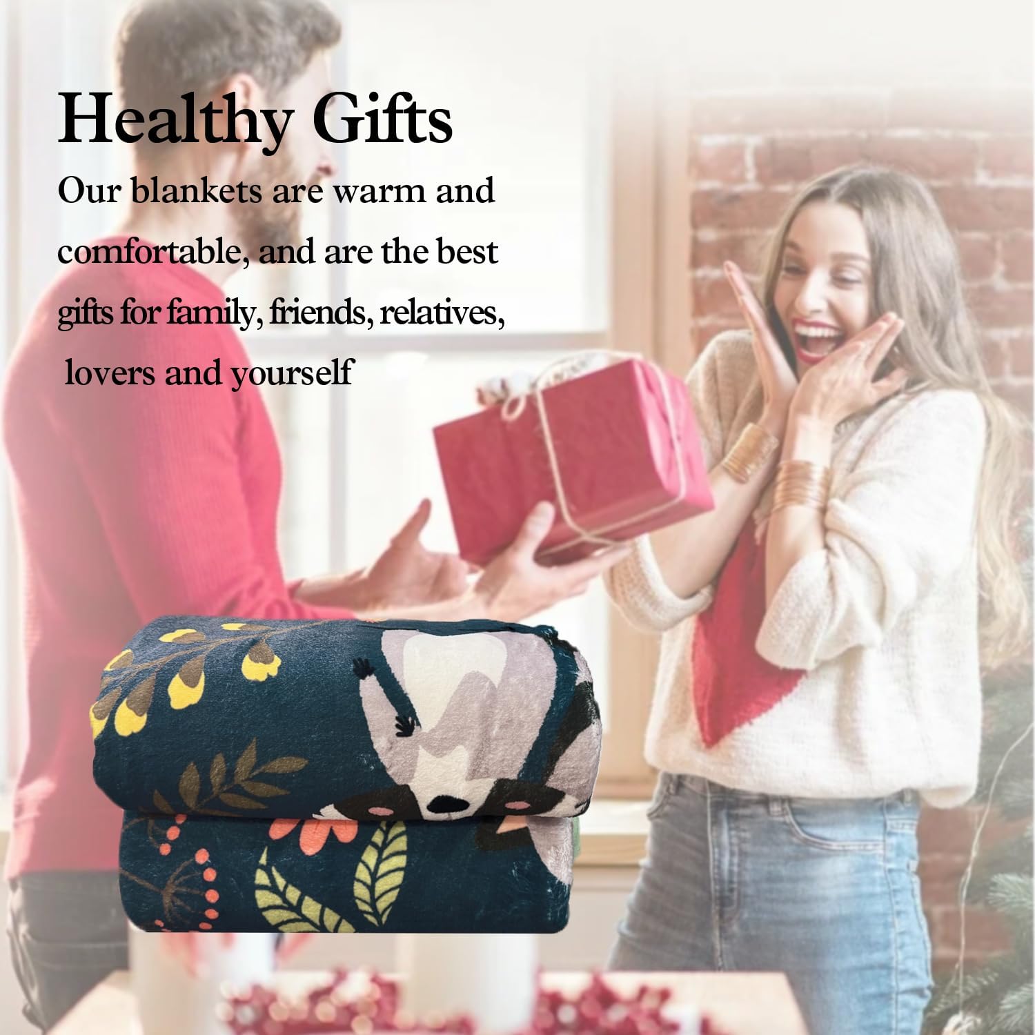 Raccoon Print Flannel Blanket 50X60inch, Cute Throw for Animal Lovers, Girls, Boys, Adults, Family, Friends - Suitable for Sofa, Chair, Travel, Camping - Image 6