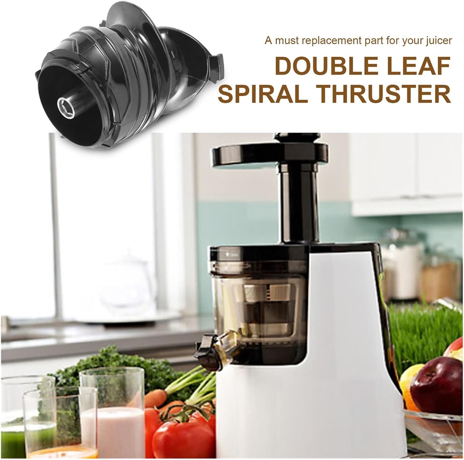 Cold Press Masticating Juicer Auger Squeezing Shaft Replacement Parts | Compatible With Hurom HH-SBF11 1100 Slow Juicer Accessories