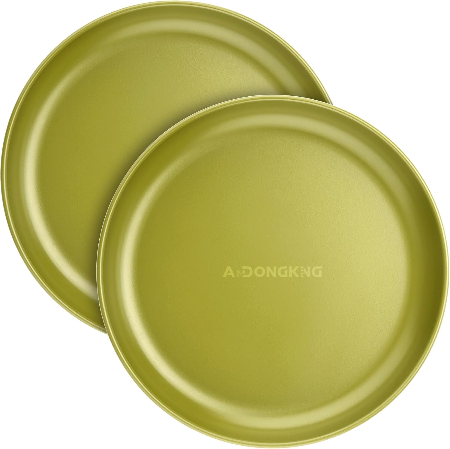 Stainless Steel Camping Saucer, High-temperature Resistant Non-stick Coating Mess Kit Set, 2-PACK, Black