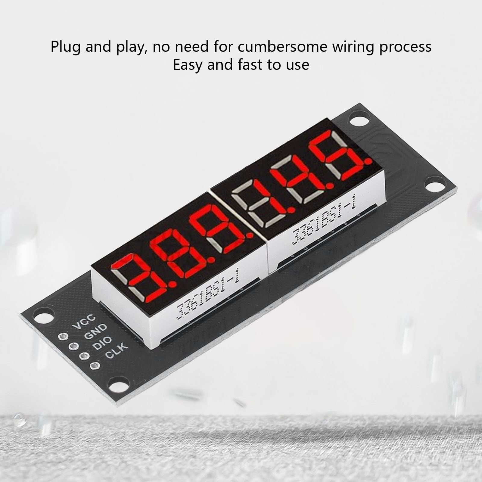 6 Digit Tube, LED Segment Display TM1637 Driver Digital Optoelectronic Module Drive Chip Tube Clock Display Tube Clock Display for Electronic Equipment Red 0.36in