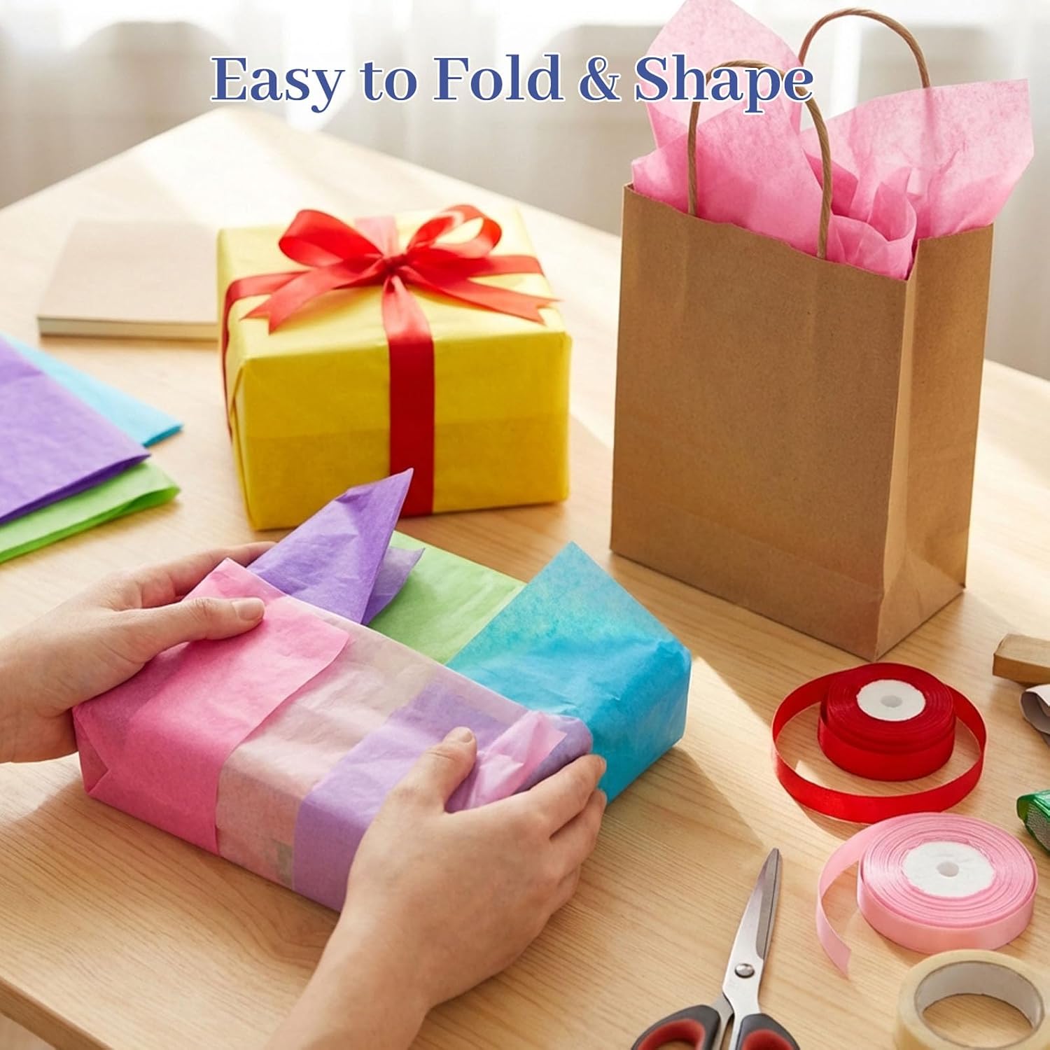 120 Sheets Tissue Paper, Wrapping Paper Bulk for DIY Crafts