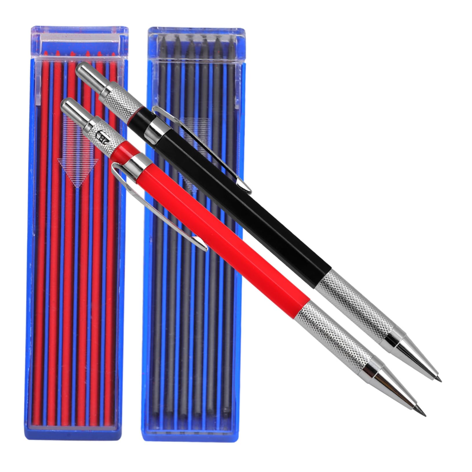 5ensembles Set De Crayons De Menuisier Mécaniques Avec Recharges Crayons De Traçage Automatiques Pour Projets De Construction Et Dessin