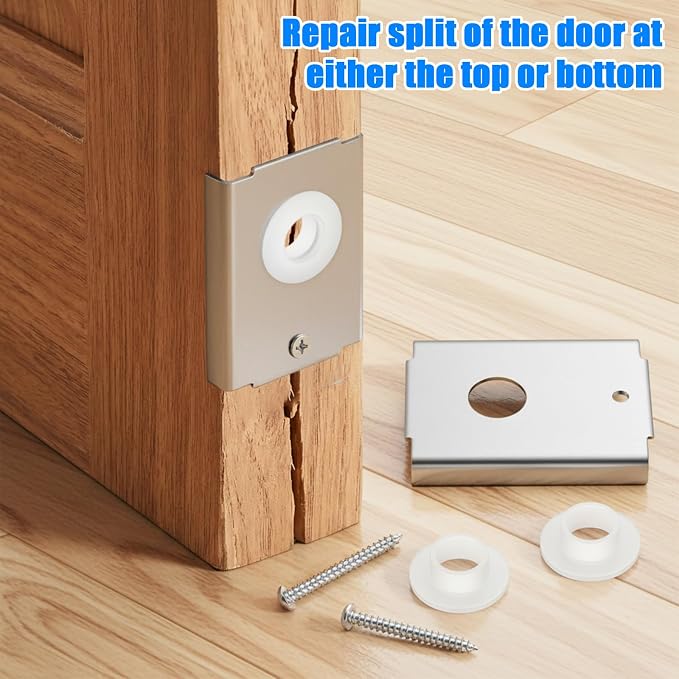 Kit de Reparación para Puertas Abatibles de 4 Conjuntos, Soporte de Acero Inoxidable N7192, Accesorios para Puertas Corredizas y Barn Door miniatura 3
