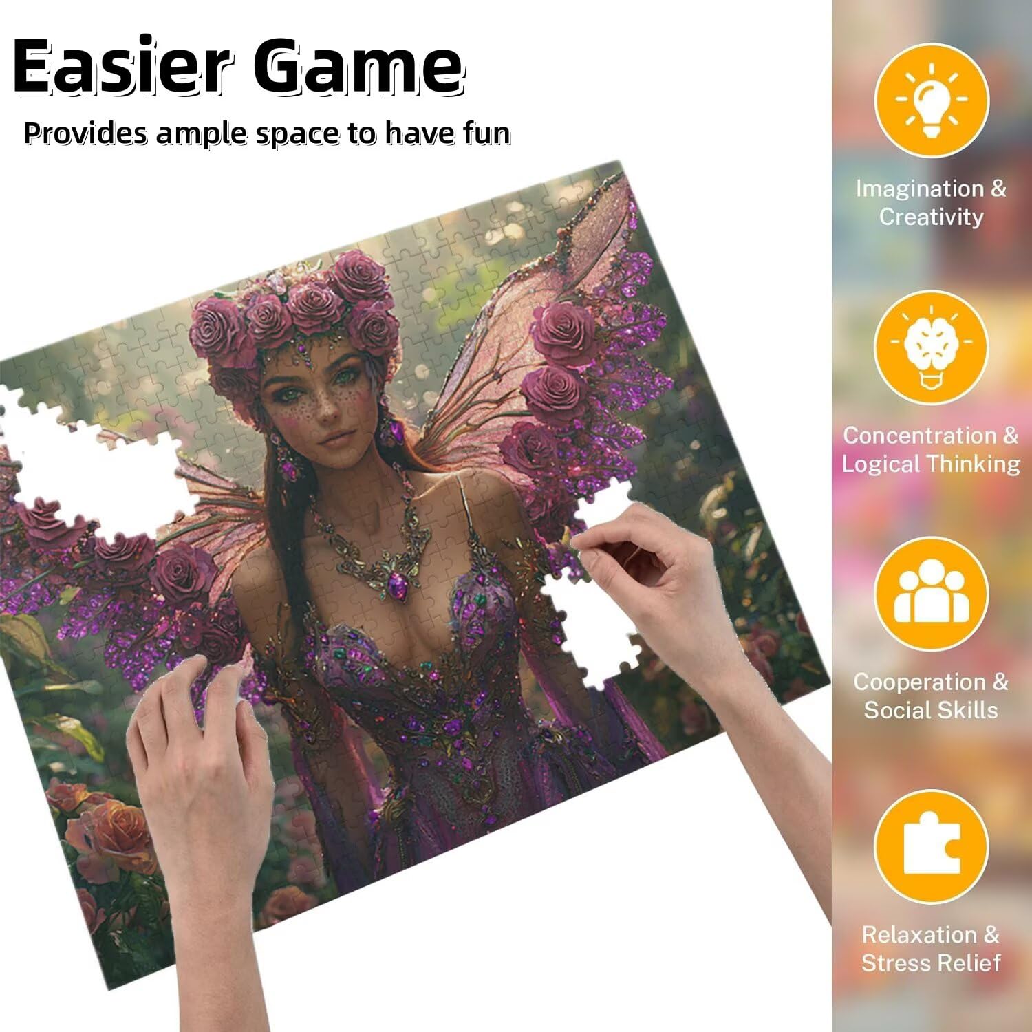 Jigsaw Puzzle, 6000 Pezzi Puzzle Classici, Fiori Di Fata Puzzle Rilassamento Intelligence, Mpossibile Difficile Puzzle Impegnativo per Adulti Puzzle Gioco Familiare, Regalo per Amore Amico fr0-866
