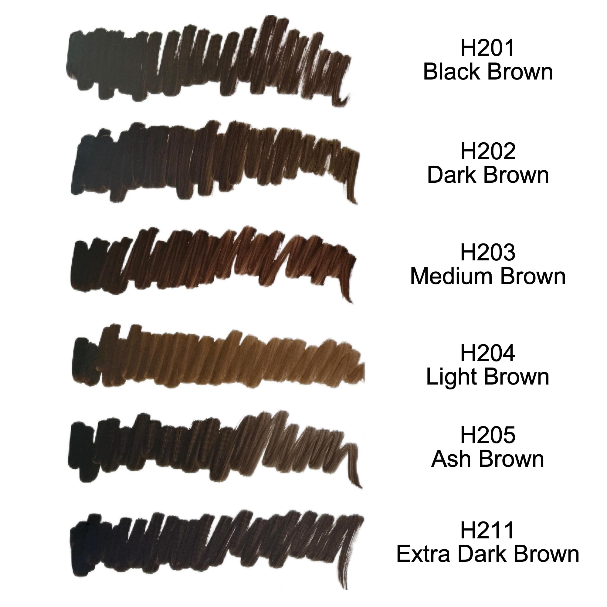 CHUSE Pigments liquides hybrides pour sourcils PMU 0,24 oz/7 ml (H202 Brun foncé)