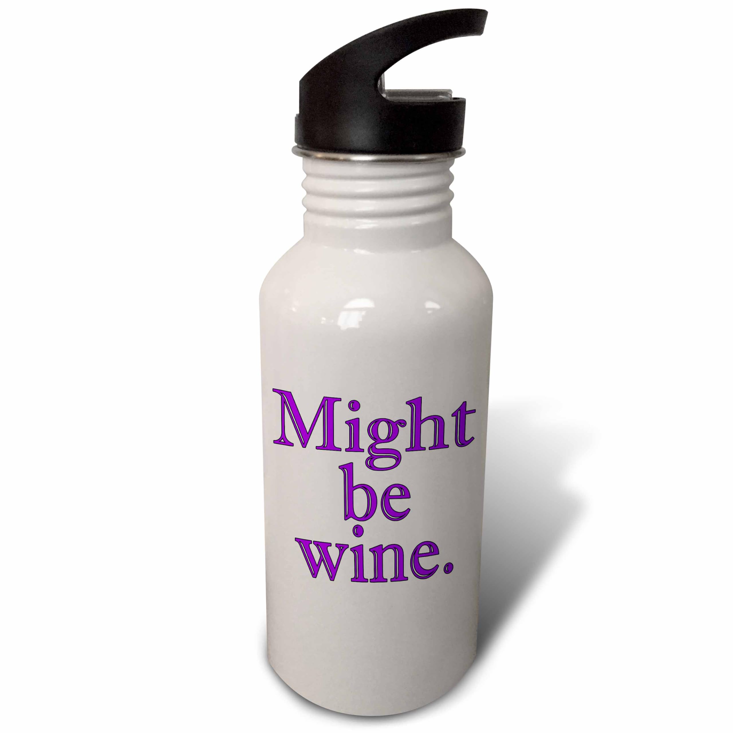 3dRose Might be wine. Purple. 21 oz Sports Water Bottle