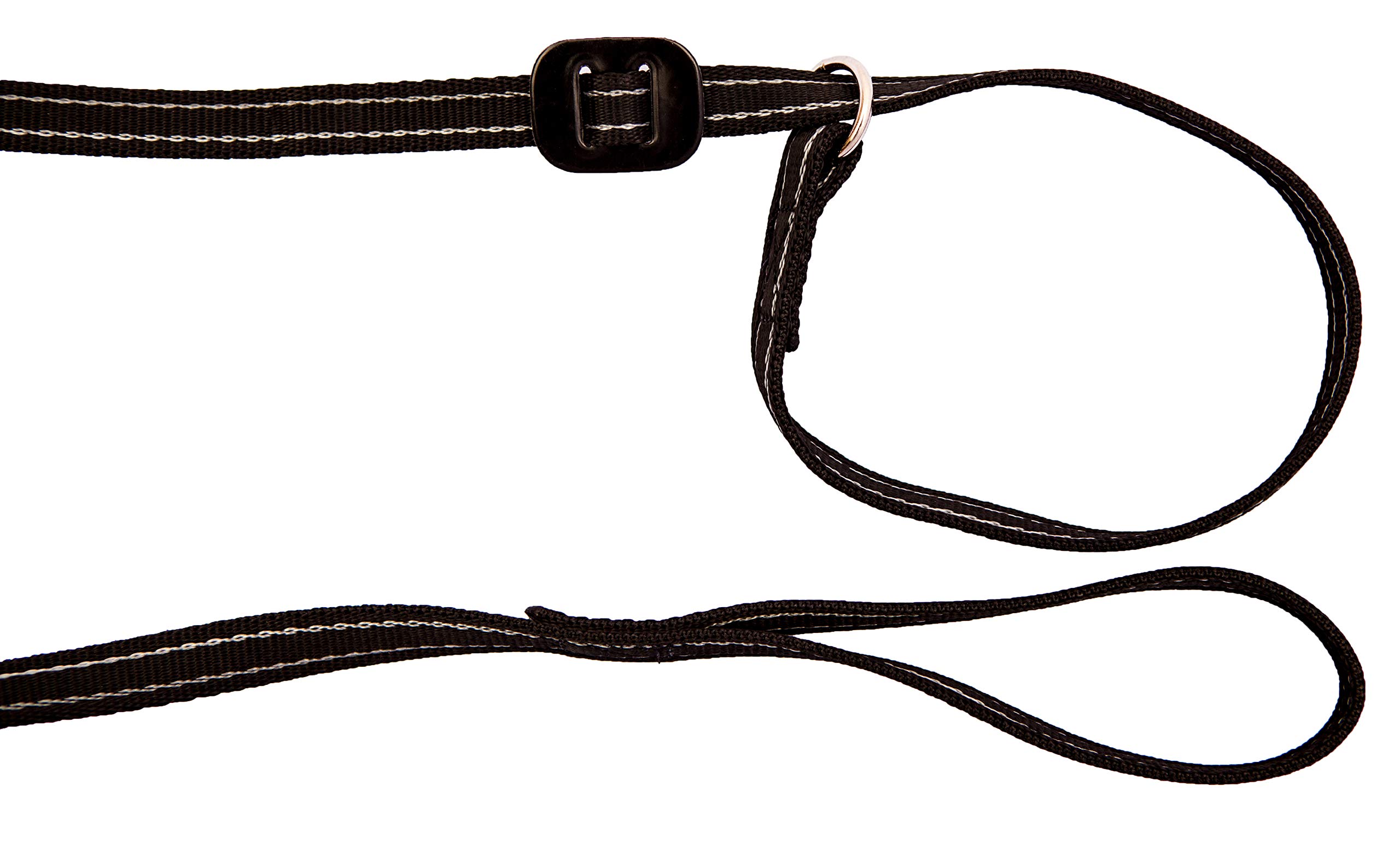 Gencon Slip Lead for Dogs | Training Lead | One Size | UK Made | Black/Silver