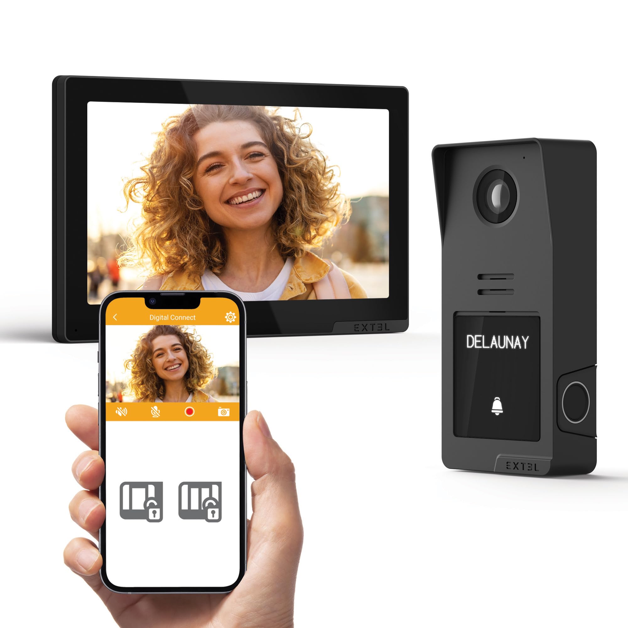 Extel - Videocitofono cablato collegato con accesso tramite impronte digitali - Digital Connect - Extel - 720335 -