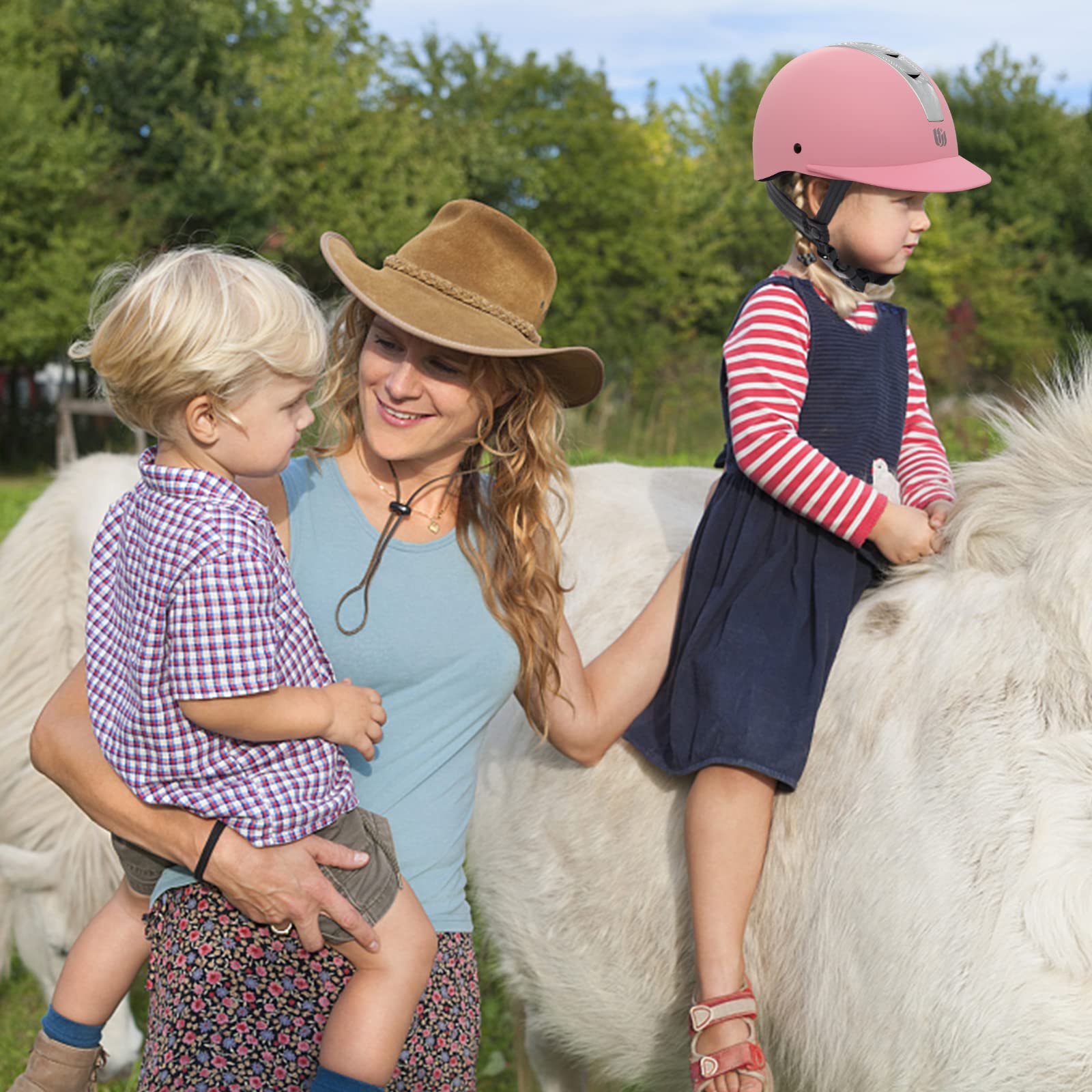 Casco de Equitación, Casco de Montar Ajustable Unisex Adulto, Casco de Equitación Infantil, Protección para Todos Los Jóvenes Entusiastas de La Equitación