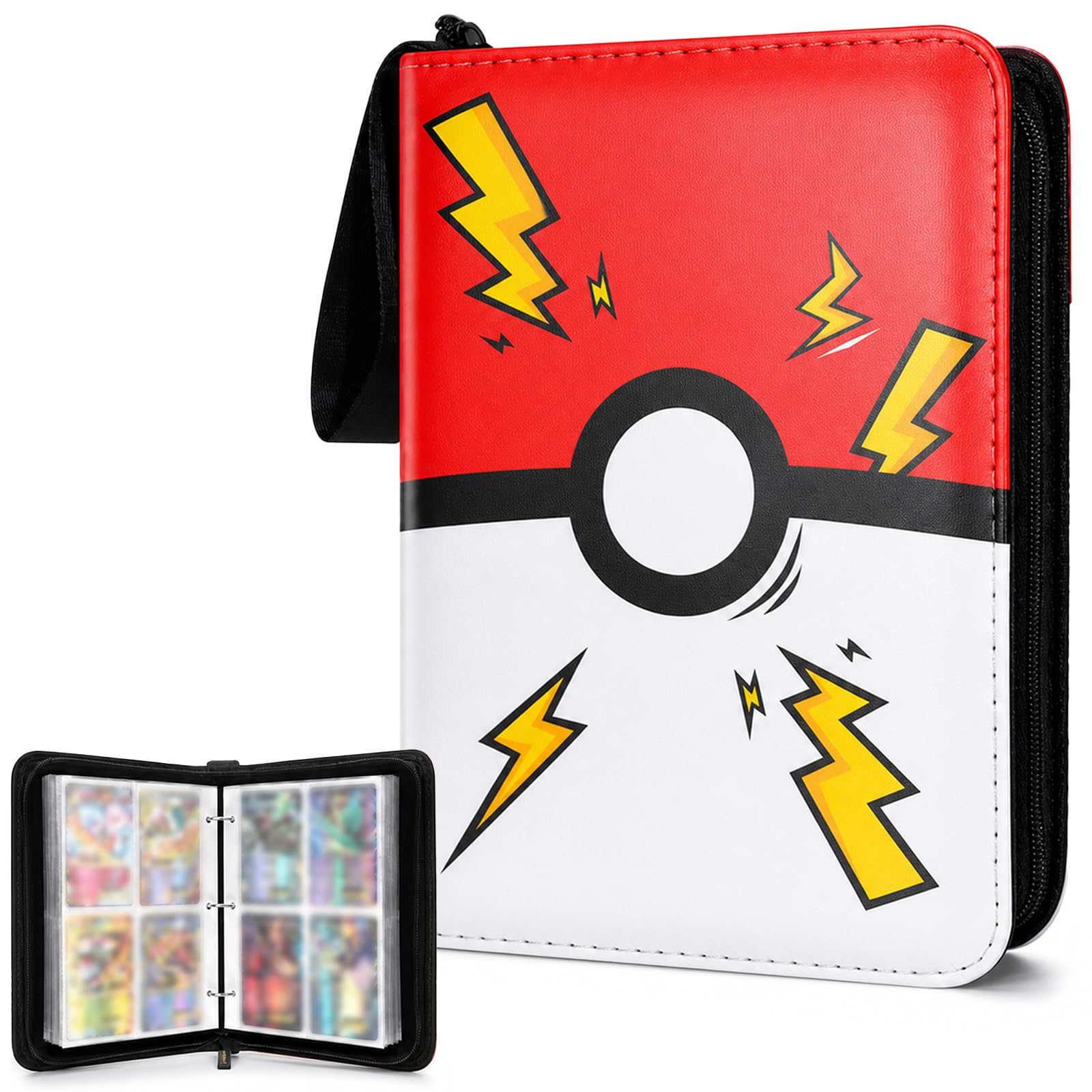 Collectible Trading Card Binder 4 Pocket, Card Binder 400 Pockets