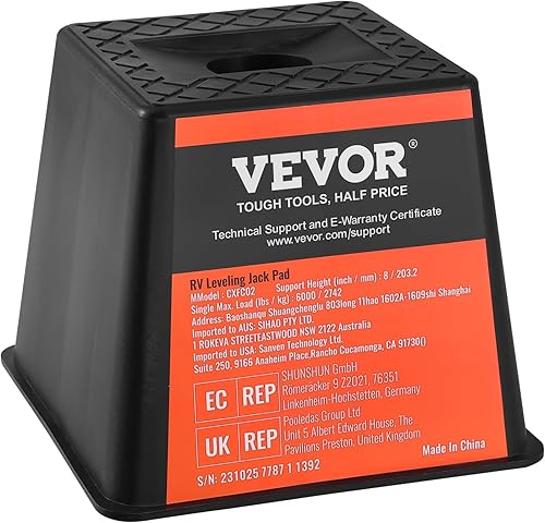 Miniatura 10 de VEVOR Bloque de remolque para gato, capacidad de 6000 libras por bloque de nivelación de RV, bloques estabilizadores de polipropileno para caravana,