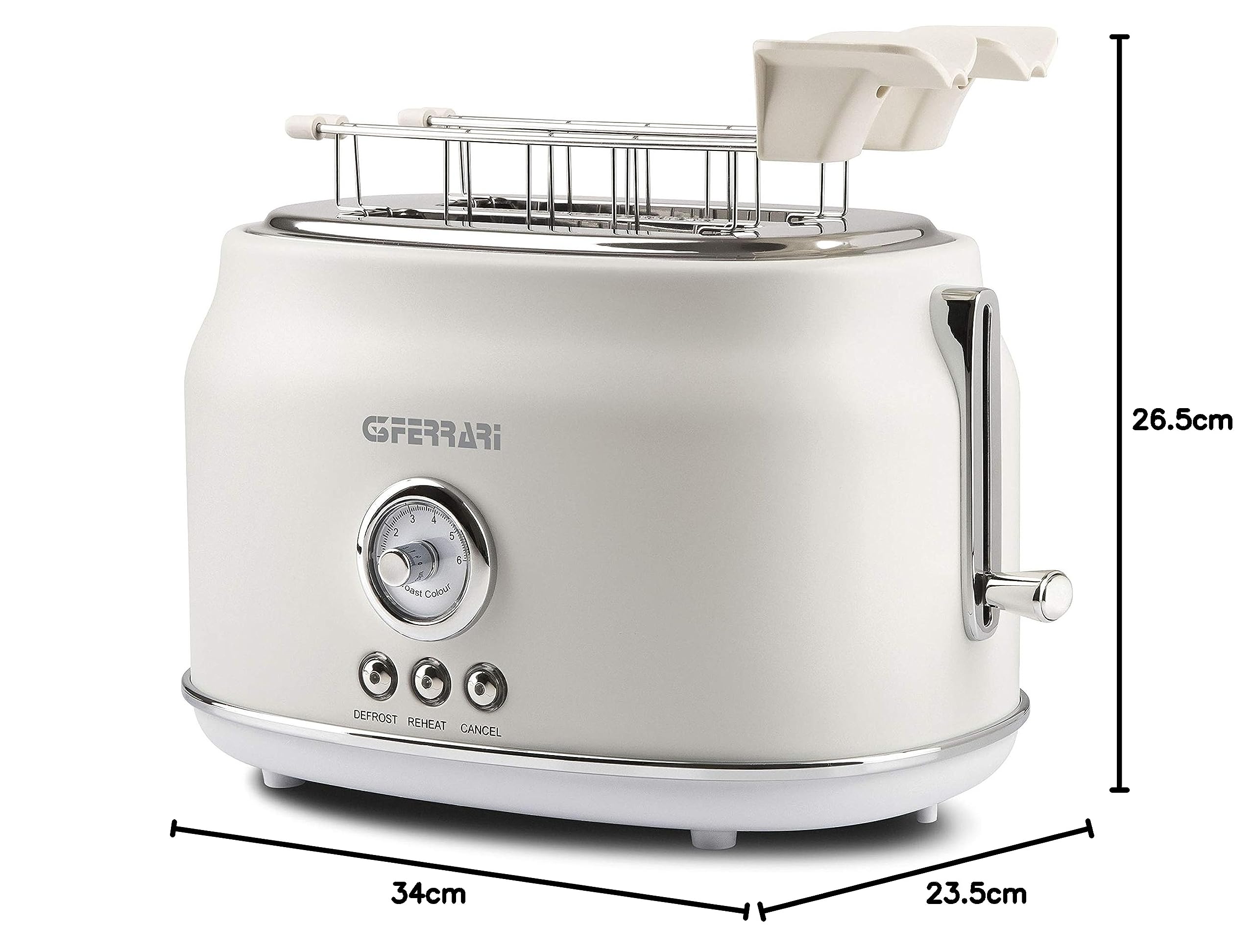 G3 Ferrari G10134 Artista - Tostador, 750 W, metal, blanco