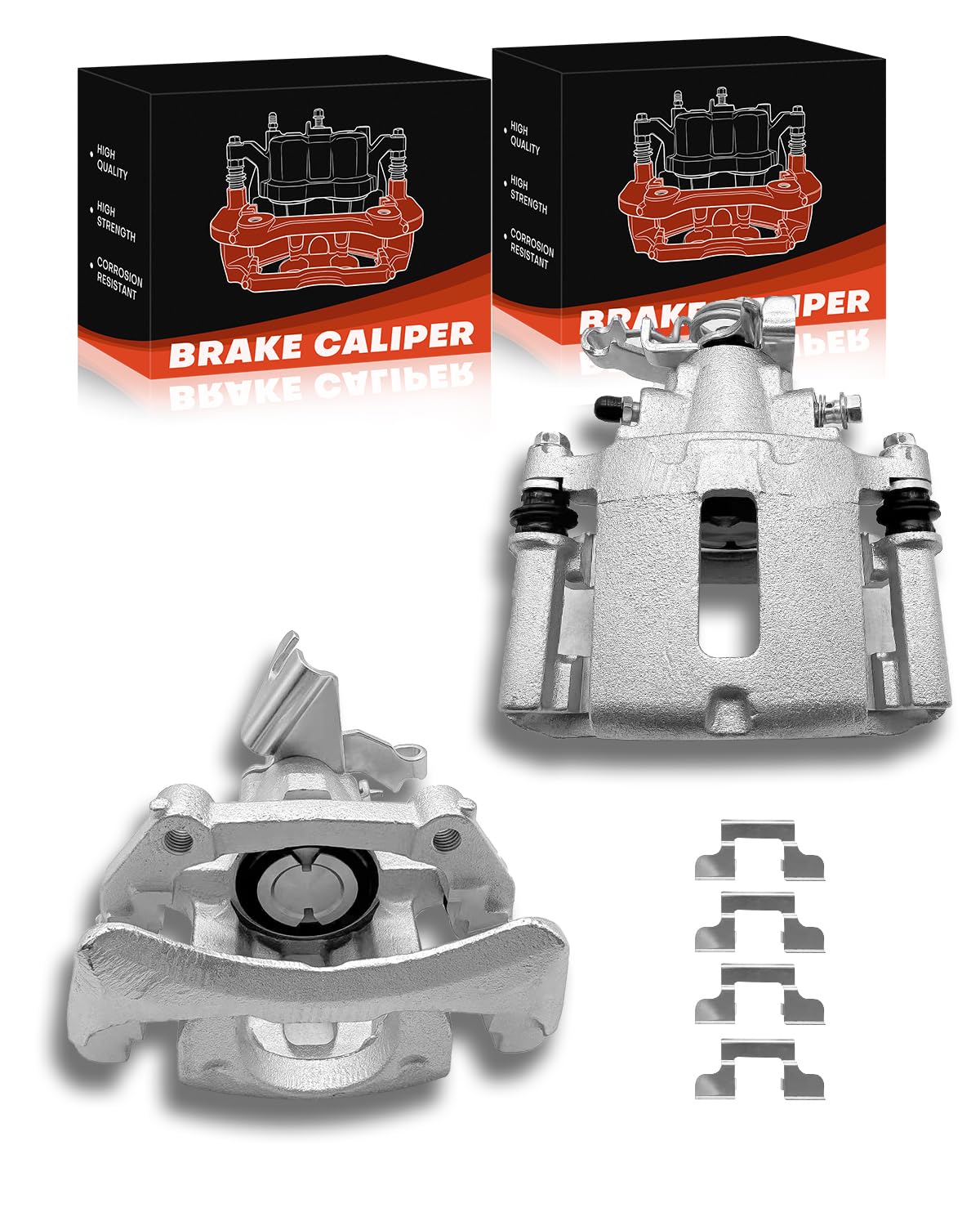 TOVASTY 2PC Set Brake Caliper Left &amp; Right Rear Side Set Compatible With Mustang 2005 2006 2007 2008 2009 2010 2012 2013 2014