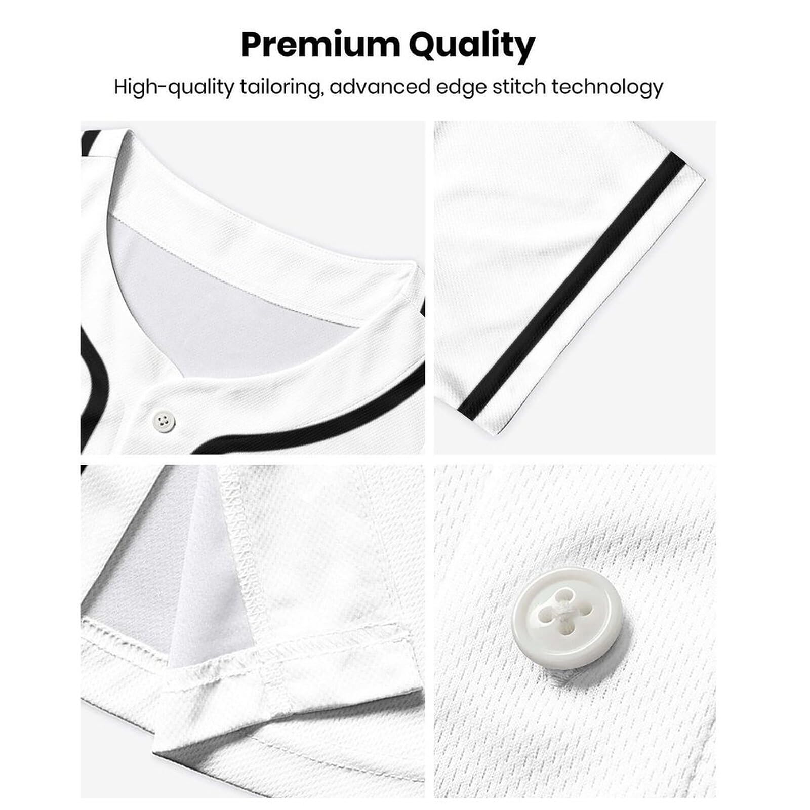 Camisetas de Béisbol en blanco – Camisa Hip-hop para mujer – Uniformes de béisbol con botones – Uniformes deportivos