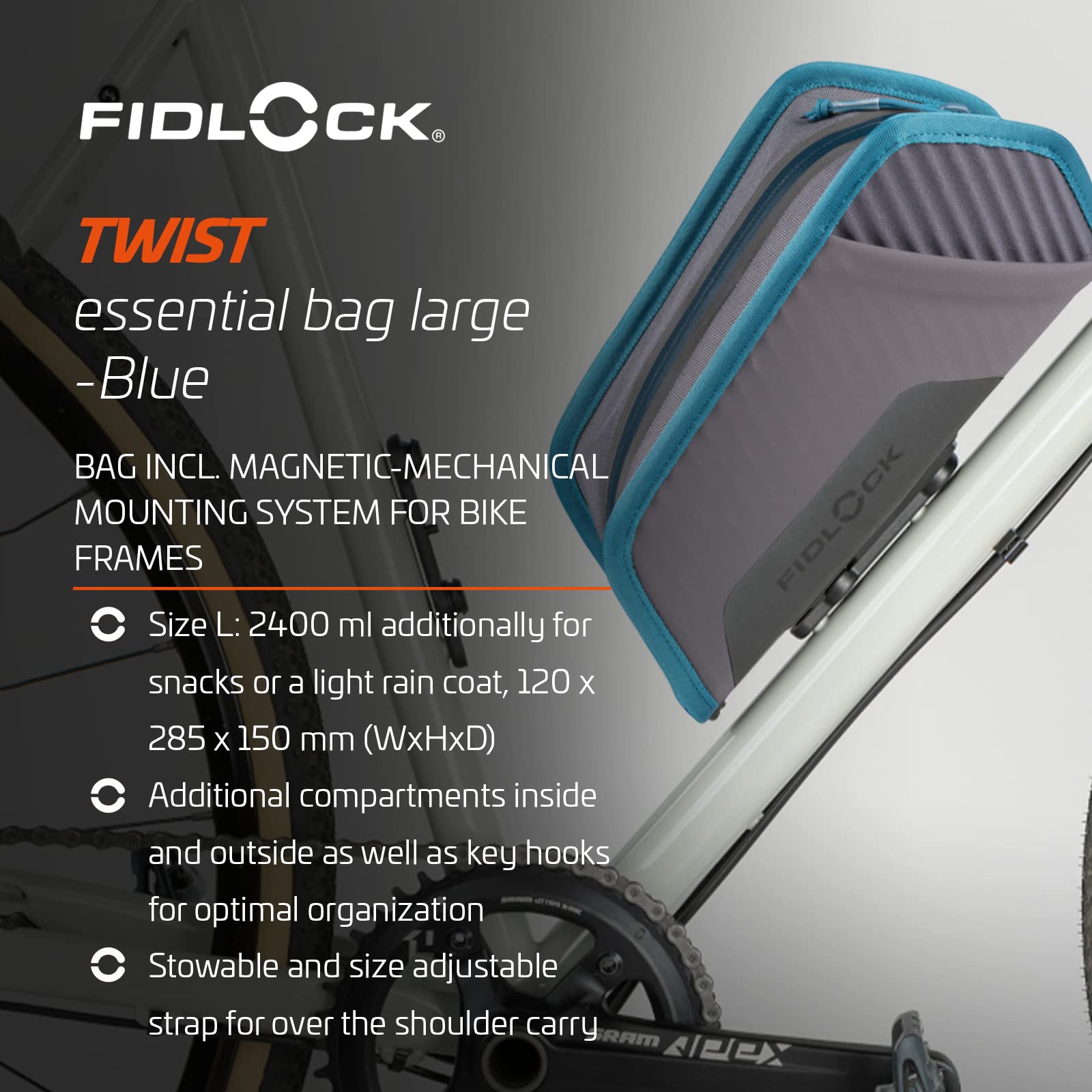 Amazon.co.jp: FIDLOCK ツイストエッセンシャルバッグ バイクベース
