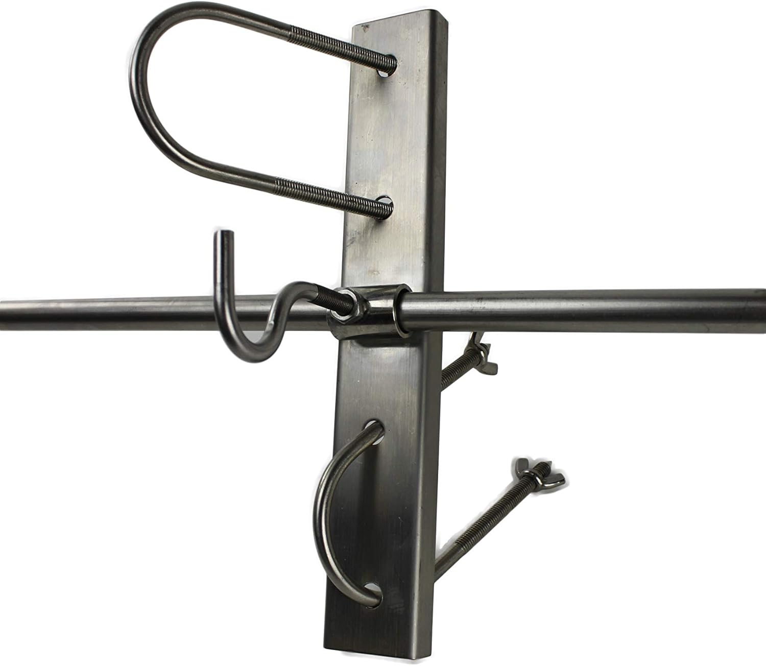 Rotisserie BBQ Leg Brace for Round Spits in Stainless Steel