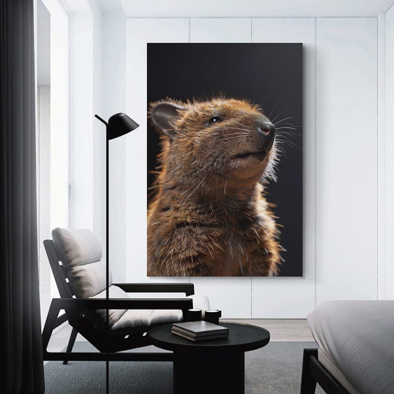 Junmoney Quokka Decorative Canvas Print 24x36inch(60x90cm), for Flats, Guest Rooms Or Compact Rooms, Home Artwork for Modern Interiors