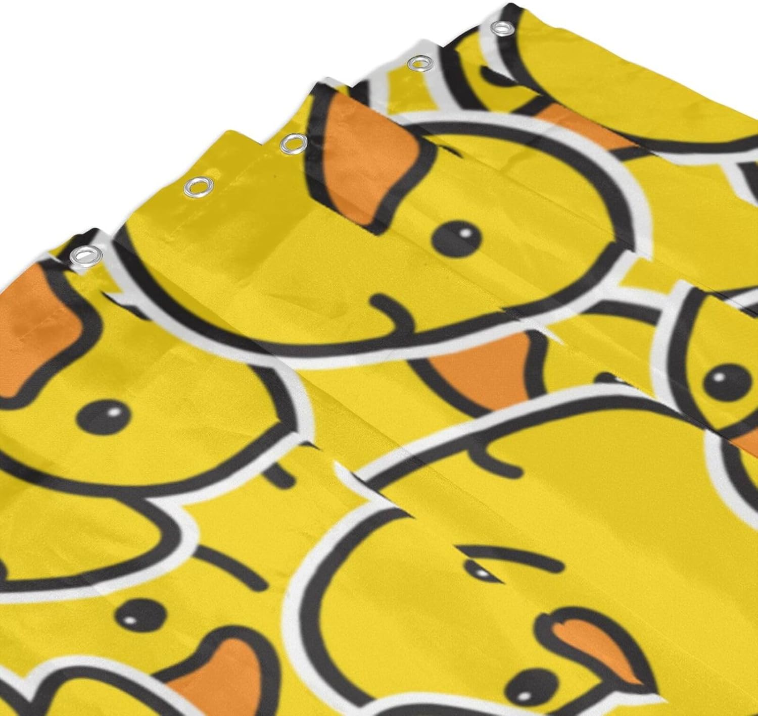 Fiokroo Cute Rubber Ducky Shower Curtain Shower Curtain 60x72in Waterproof Polyester Fabric Cartoon Yellow Ducks Bath Curtain with 12 Hooks, Shower Curtains Sets for Home Bathroom Decor